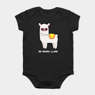 No Drama Llama - Funny Saying Llama Baby Bodysuit